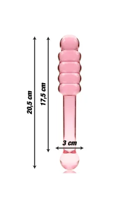 Modell 20 Dildo Borosilikatglas Rosa 20.5 cm -O- 3 cm von Nebula Series By Ibiza