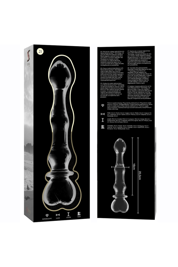 Modell 21 Dildo Borosilikatglas Klar 20.5 cm -O- 3.5 cm von Nebula Series By Ibiza kaufen | Fesselliebe