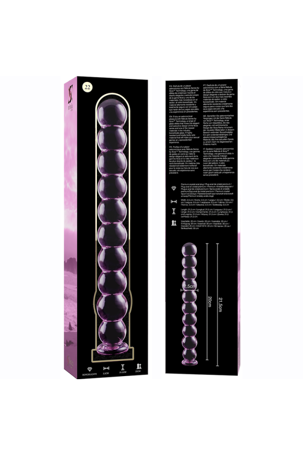 Modell 22 Dildo Borosilikatglas Rosa 21.5 cm -O- 2.5 cm von Nebula Series By Ibiza kaufen | Fesselliebe
