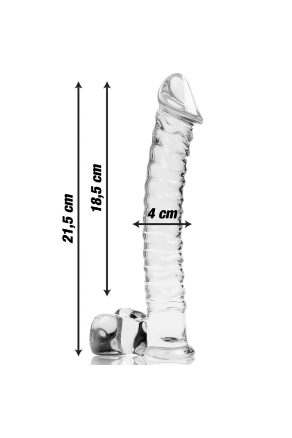 Modell 23 Dildo Borosilikatglas Klar 21.5 cm -O- 4 cm von Nebula Series By Ibiza