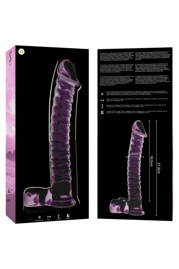 Modell 23 Dildo Borosilikatglas 21,5 X 4 cm Rosa von Nebula Series By Ibiza kaufen - Fesselliebe