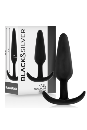 Kael Silikon Analplug mit Mittlerem Griff von Black&Silver kaufen | Fesselliebe