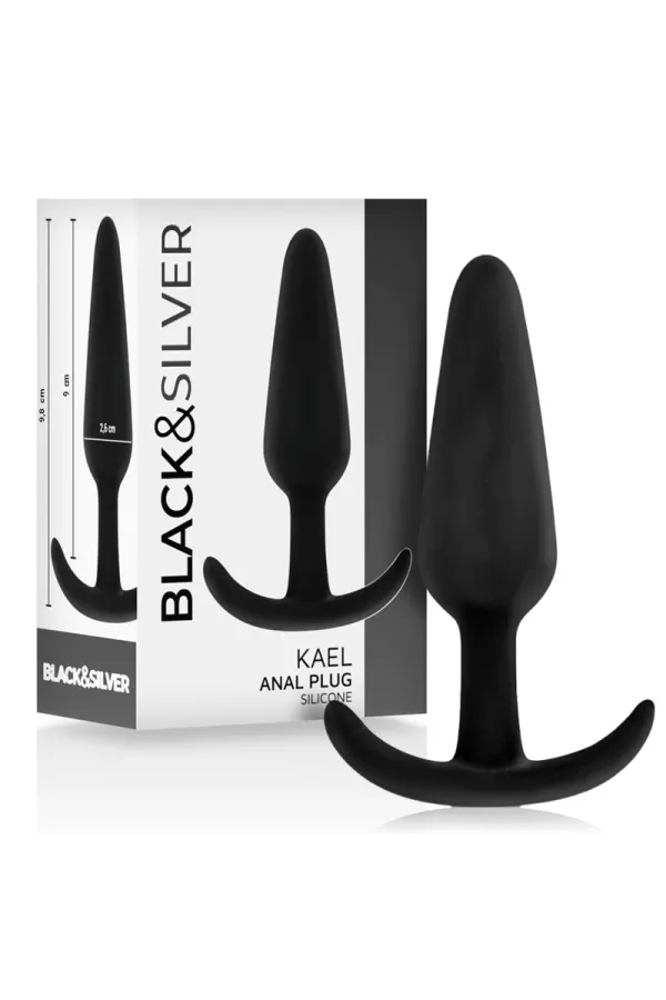 Kael Silikon-Analplug mit Mittlerem Griff von Black&Silver kaufen - Fesselliebe