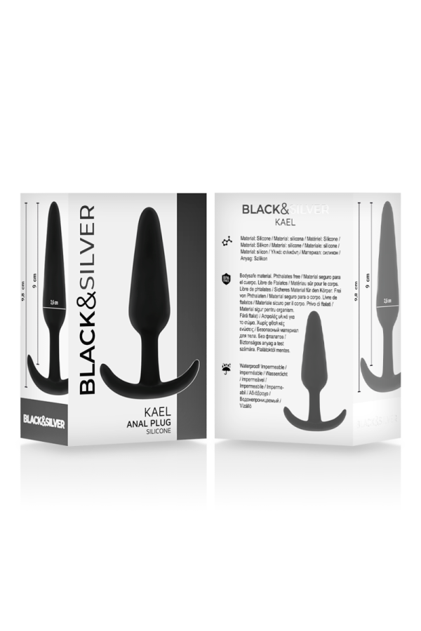 Kael Silikon Analplug mit Mittlerem Griff von Black&Silver kaufen | Fesselliebe