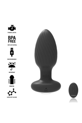 Wells Plug Silikon Anal Rotator mit Fernbedienung von Black&Silver kaufen | Fesselliebe