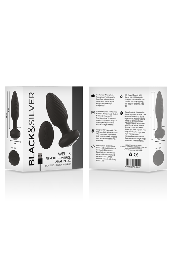 Wells Plug Silikon Anal Rotator mit Fernbedienung von Black&Silver kaufen | Fesselliebe