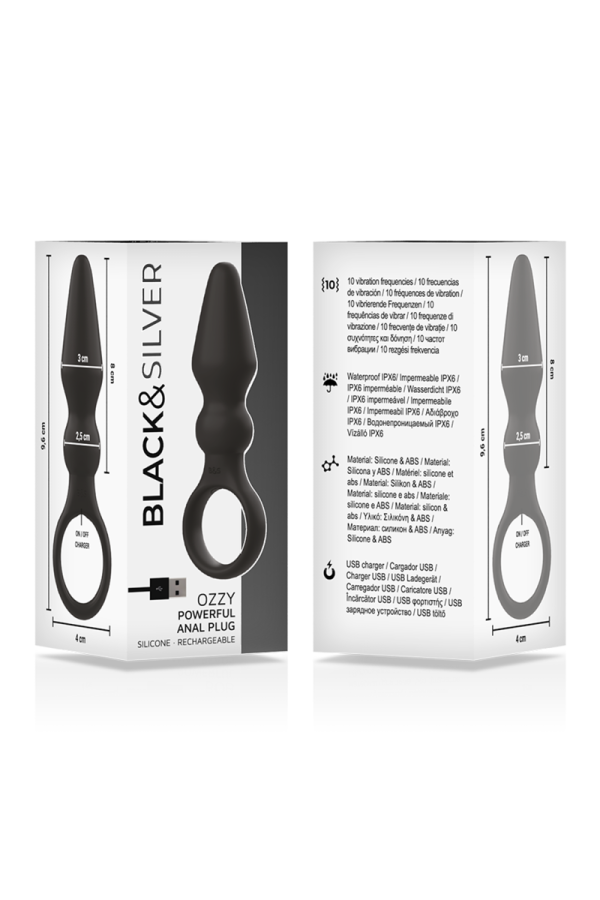 Ozzy Leistungsstarker Silikon-Analsplug von Black&Silver kaufen | Fesselliebe