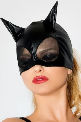 Schwarze Katzenmaske Mk 01 von Meseduce