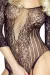 Schwarzes Netz-Catsuit Ouvert Pr4922, Bodystocking von Provocative