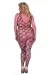 Schwarzes Netz-Catsuit Ouvert 6254, Bodystocking von Softline Plus Size