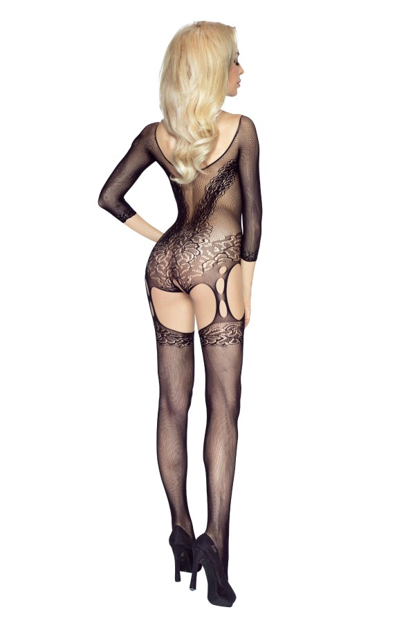 Schwarzes Netz-Catsuit Ouvert Pr4926, Bodystocking von Provocative kaufen | Fesselliebe