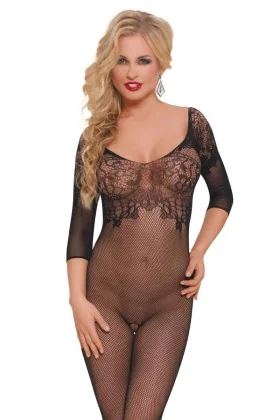 Schwarzer Bodystocking Ouvert 6240 von Softline