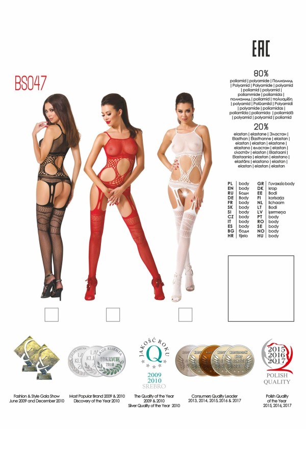 Weißer Ouvert Bodystocking Bs047 von Passion kaufen | Fesselliebe