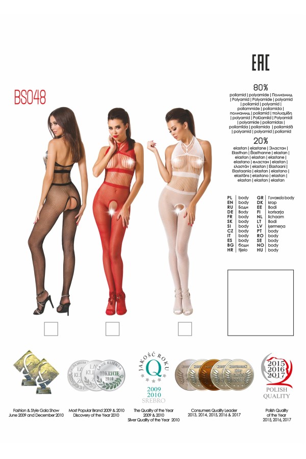 Weißer Ouvert Bodystocking Bs048 von Passion kaufen | Fesselliebe