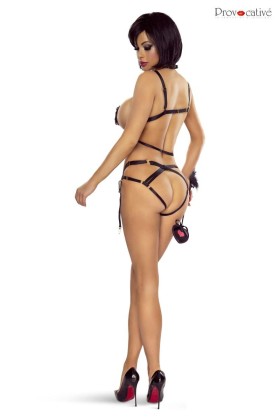 Schwarzer Harness Ouvert Brief Pr6091 von Provocative kaufen | Fesselliebe