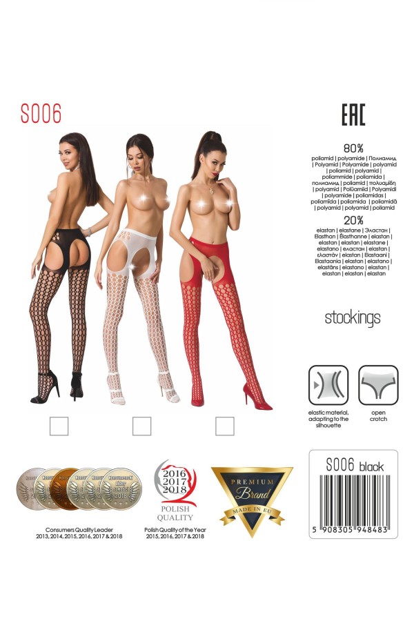 Ouvert Strumpfhose S006 Schwarz von Passion Erotic Line kaufen | Fesselliebe