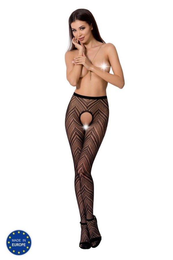 Ouvert Strumpfhose S010 Schwarz von Passion Erotic Line kaufen | Fesselliebe