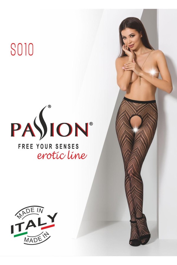 Ouvert Strumpfhose S010 Schwarz von Passion Erotic Line kaufen | Fesselliebe