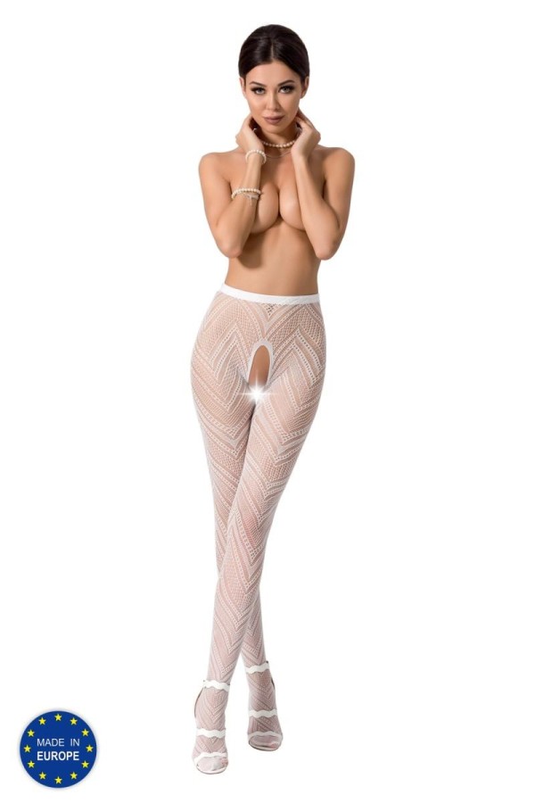 Ouvert Strumpfhose S010 Weiß von Passion Erotic Line kaufen | Fesselliebe