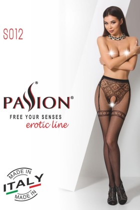 Ouvert Strumpfhose S012 Schwarz von Passion Erotic Line kaufen | Fesselliebe