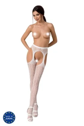 Ouvert Strumpfhose S014 Weiß von Passion Erotic Line