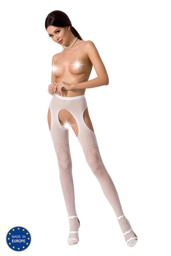 Ouvert Strumpfhose S017 Weiß von Passion Erotic Line kaufen | Fesselliebe