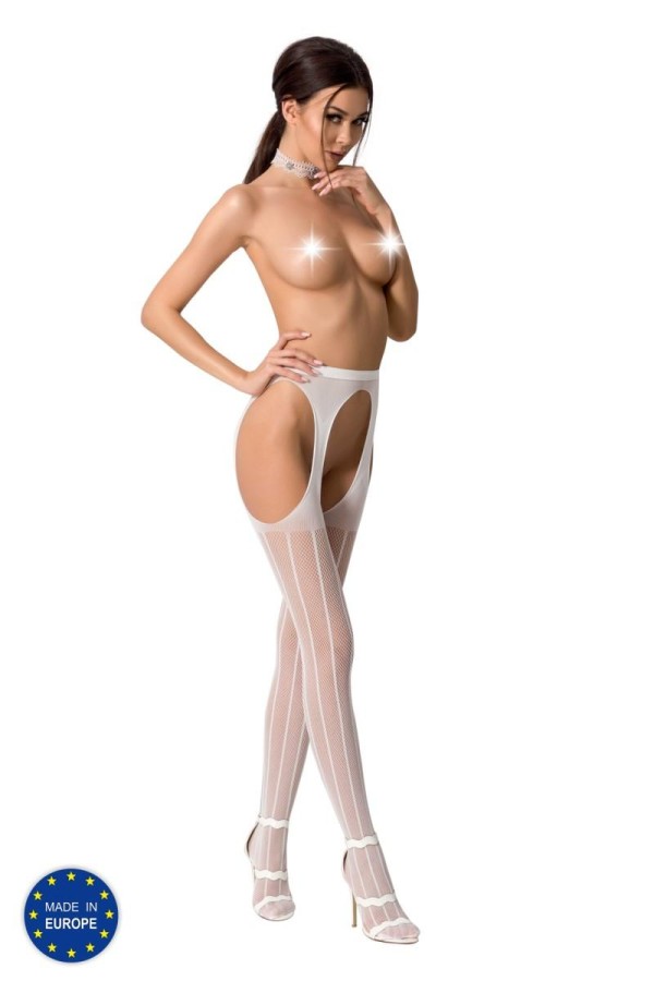Ouvert Strumpfhose S018 Weiß von Passion Erotic Line kaufen | Fesselliebe
