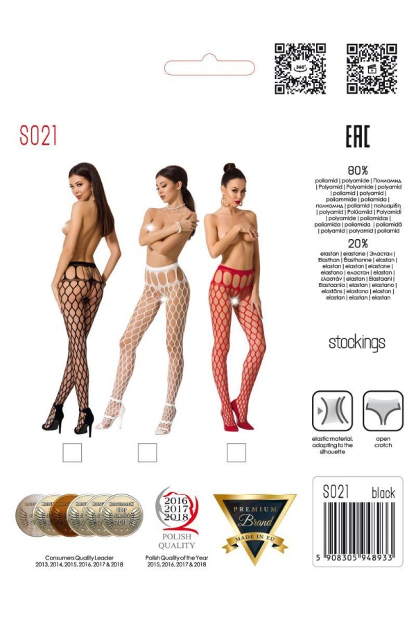 Ouvert Strumpfhose S021 Weiß von Passion Erotic Line kaufen | Fesselliebe