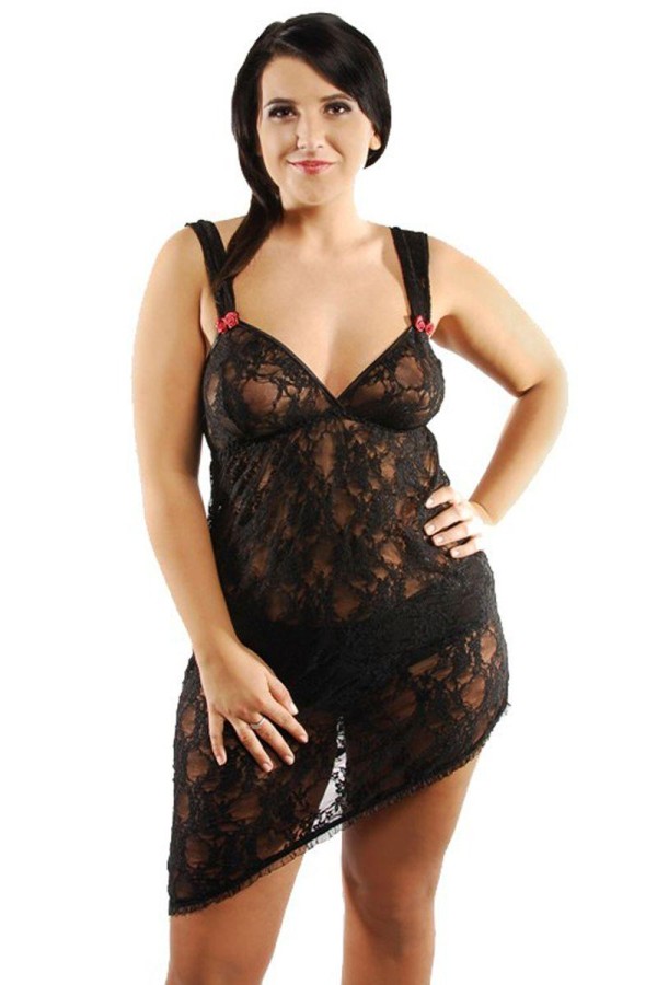 Schwarzes Spitzenkleid M/1006 Diana von Andalea Dessous kaufen | Fesselliebe