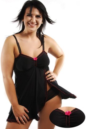 Schwarzes Babydoll Margeritta M/1019 von Andalea Dessous kaufen | Fesselliebe