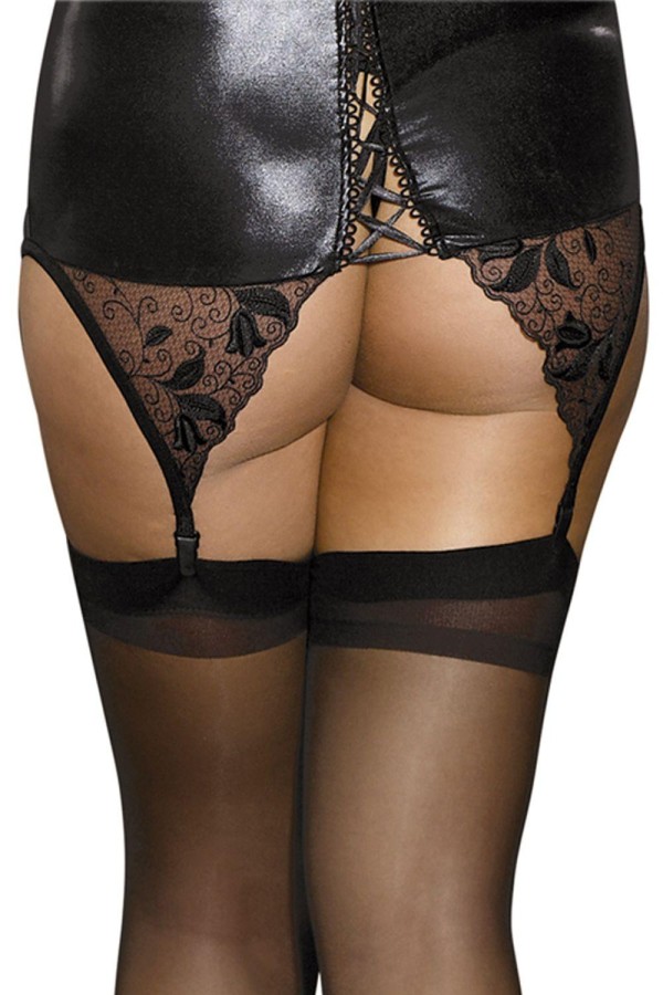 Rot/Schwarzer Strapsgürtel M/1050 von Andalea Dessous kaufen | Fesselliebe