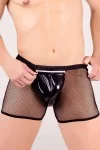 Schwarzer Netz-Boxer-Shorts Mc/9008 von Andalea Dessous kaufen - Fesselliebe