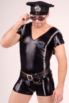 Schwarzes Hemd-Boxer-Set Mc/9045 von Andalea kaufen | Fesselliebe