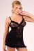 Schwarzes Chemise M/1001 von Andalea Dessous