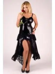 Schwarzes Langes Kleid M/1023 von Andalea Dessous kaufen - Fesselliebe