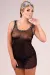 Schwarzes Chemise M/1017 von Andalea Dessous