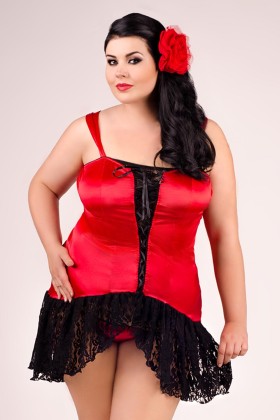 Schwarz/Rotes Kleid E/2007 von Andalea Dessous kaufen | Fesselliebe