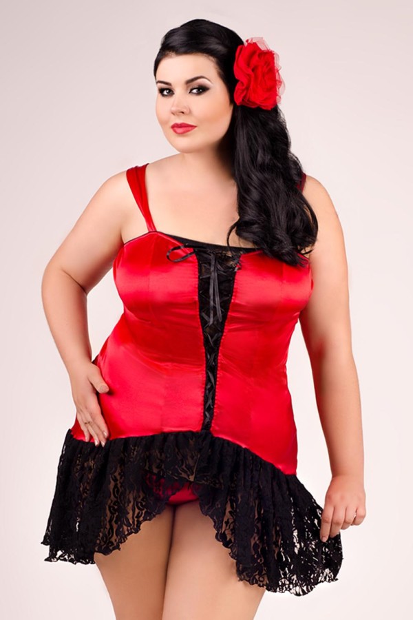 Schwarz/Rotes Kleid E/2007 von Andalea Dessous kaufen | Fesselliebe