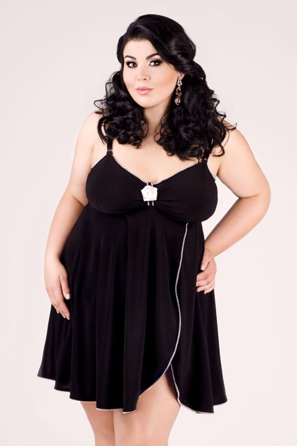 Schwarzes Babydoll E/2008 von Andalea Dessous kaufen | Fesselliebe