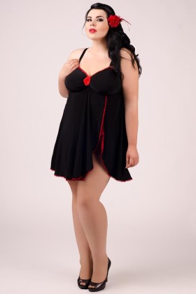 Schwarzes Babydoll E/2009 von Andalea Dessous kaufen | Fesselliebe