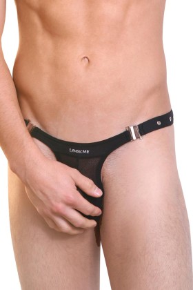 Schwarzer Männer String Open Spirit von Look Me kaufen | Fesselliebe