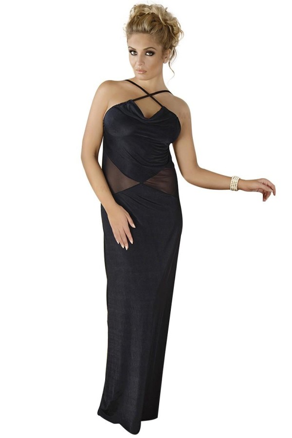 Schwarzes Langes Kleid M/1068 von Andalea kaufen | Fesselliebe