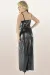 Langes Silbernes Wetlook-Kleid M/1069 von Andalea