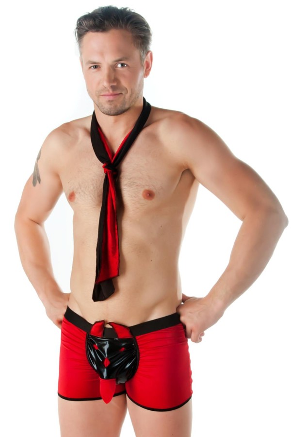 Rot/Schwarzer Boxershorts Sw/108 Andalea Sexy Work Kollektion kaufen | Fesselliebe