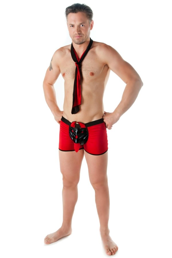 Rot/Schwarzer Boxershorts Sw/108 Andalea Sexy Work Kollektion kaufen | Fesselliebe
