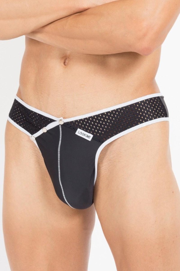 Schwarz/Weißer Männer String Mixing 43-57 von Look Me kaufen | Fesselliebe