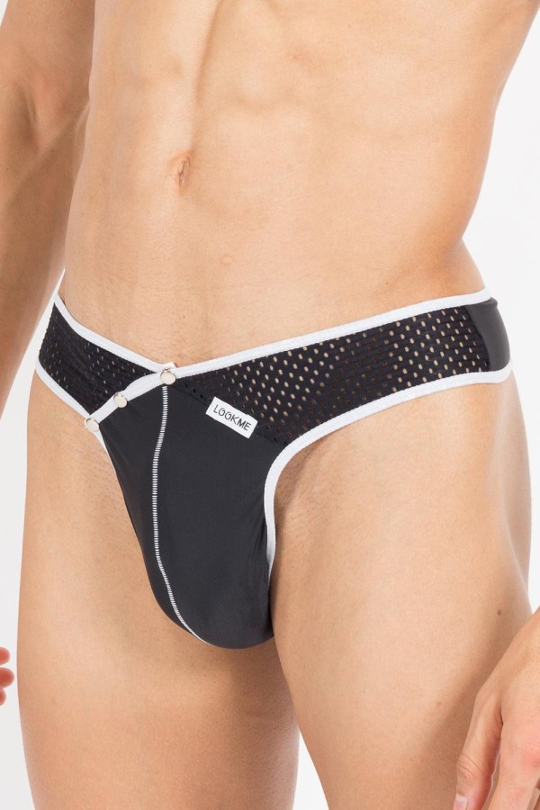 Schwarz/Weißer Männer String Mixing 43-57 von Look Me kaufen | Fesselliebe