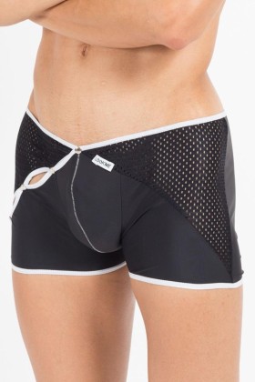 Schwarz/Weißer Herren-Boxer Mixing 43-67 von Look Me kaufen | Fesselliebe