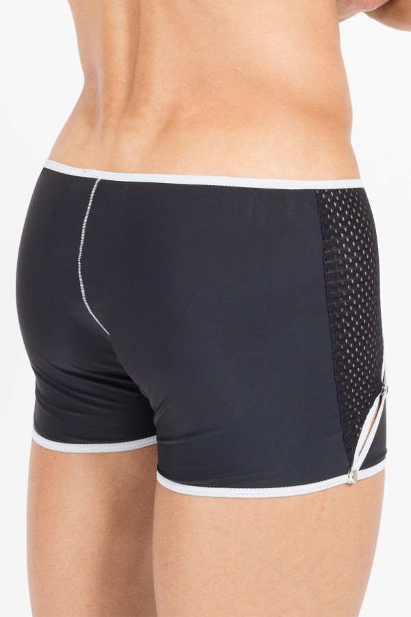 Schwarz/Weißer Herren-Boxer Mixing 43-67 von Look Me kaufen | Fesselliebe