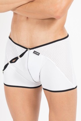Weiß/Schwarzer Herren-Boxer Mixing 43-67 von Look Me kaufen | Fesselliebe